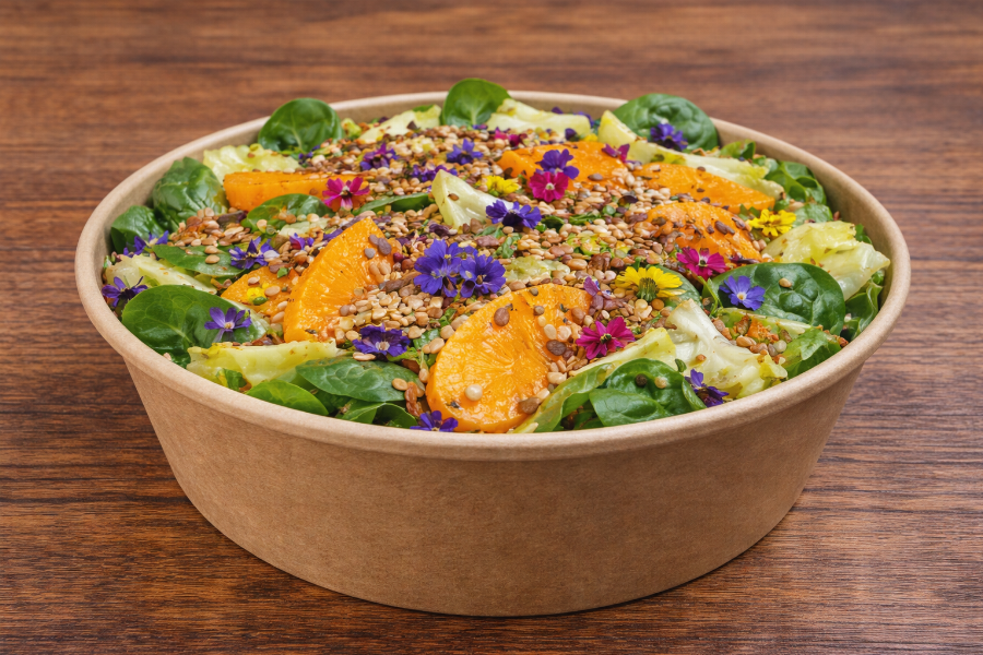 Feldsalat, Chicore'e mit Joghurt-Creme fraiche Dressing