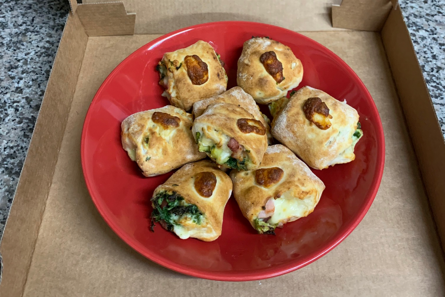 Pizzabrötchen Weihnachtsmann