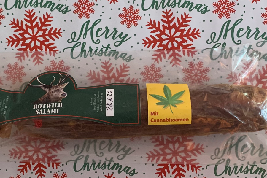 Hausgemachte Rotwild Salami Cannabissamen