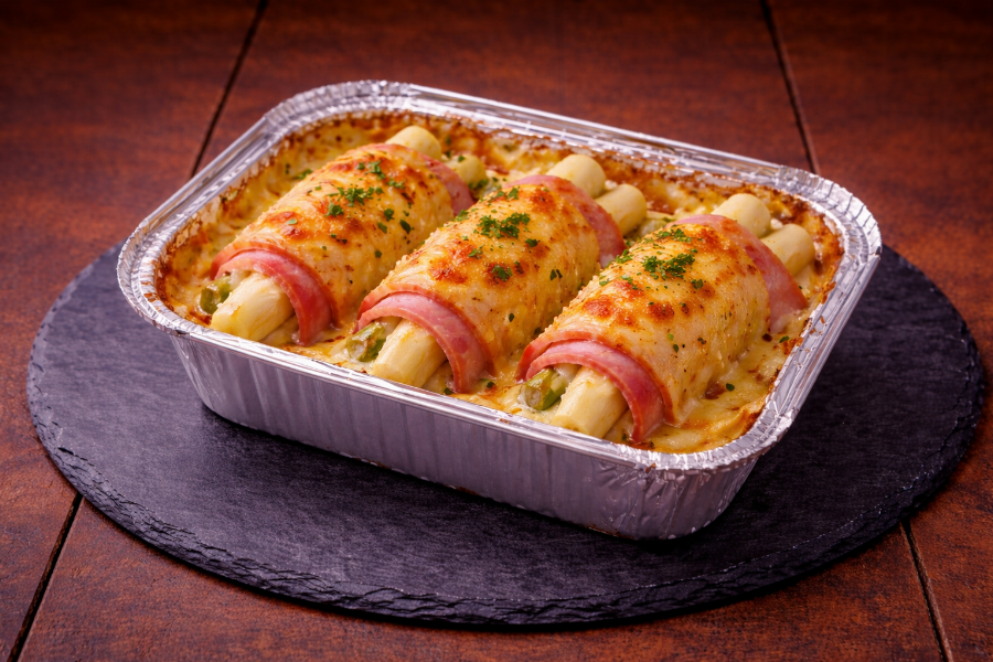 Spargel-Schinken-Röllchen