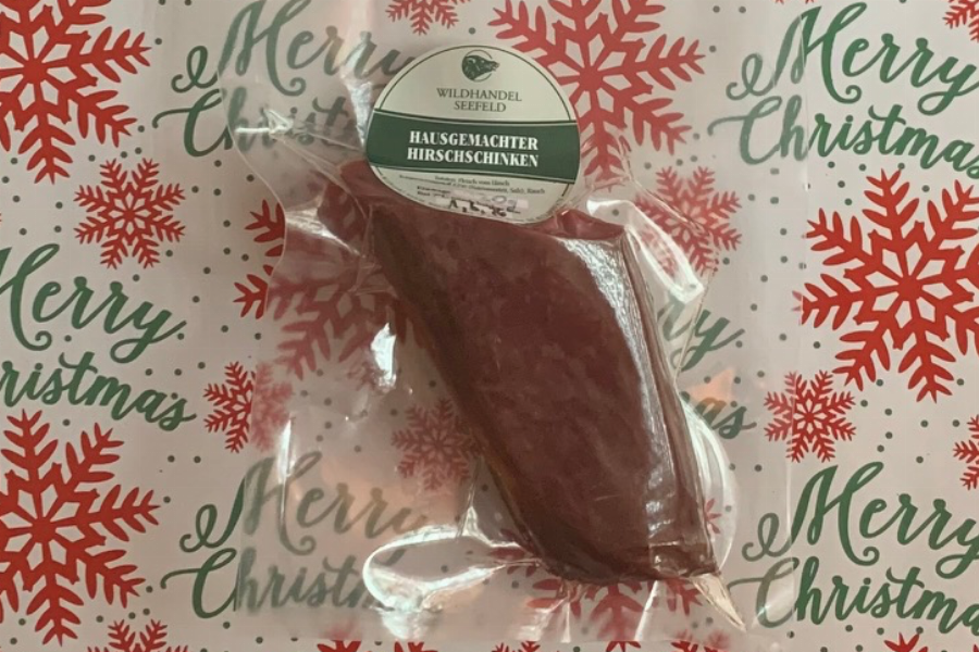 Hausgemachter Hirschschinken